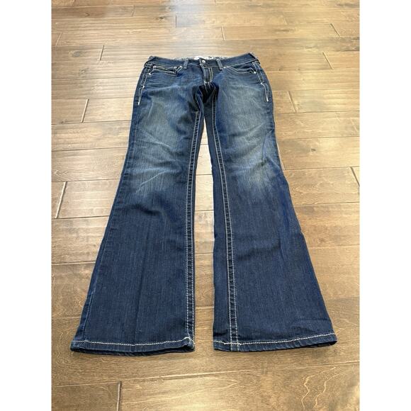 Ariat Womens Blue Real Denim Western Wear Straight Leg Jeans Size 30L - Picture 2 of 10